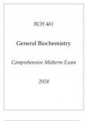 (ASU Online) BCH 461 General Biochemistry Comprehensive Midterm Exam 2024.