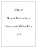 (ASU Online) BCH 462 General Biochemistry Comprehensive Midterm Exam 2024.