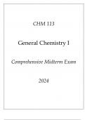 (ASU Online) CHM 113 General Chemistry I Comprehensive Midterm Exam 2024