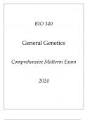 (ASU Online) BIO 340 General Genetics Comprehensive Midterm Exam 2024.