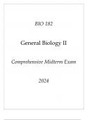 (ASU Online) BIO 182 General Biology II Comprehensive Midterm Exam 2024