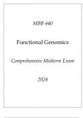 (ASU Online) MBB 440 Functional Genomics Comprehensive Midterm Exam 2024.