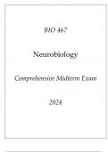 (ASU Online) BIO 467 Neurobiology Comprehensive Midterm Exam 2024