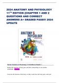 2024 ANATOMY AND PHYSIOLOGY 11TH EDITION {CHAPTER 1 AND 2 QUESTIONS AND CORRECT ANSWERS A+ GRADED PASS!!! 2024 UPDATE