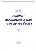 SED2601 Assignment 3 2024 - DUE 25 July 2024