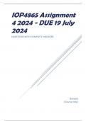  IOP4865 Assignment 4 2024 - DUE 19 July 2024