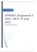 IOP4865 Assignment 4 2024 - DUE 19 July 2024