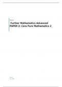 Further Mathematics Advanced PAPER 2: Core Pure Mathematics 2