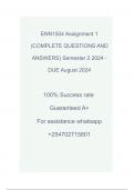 ENN1504 Assignment 1 and 2 (COMPLETE QUESTIONS AND ANSWERS) Semester 2 2024 - DUE August 2024