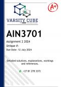 AIN3701 Assignment 2 (DETAILED ANSWERS) 2024 - DISTINCTION GUARANTEED