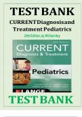 CURRENT Diagnosis and Treatment Pediatrics 24th Edition Hay Levin Test Bank