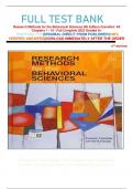 FULL TEST BANK Research Methods for the Behavioral Sciences 6th Edition Gravetter/ All Chapters 1 - 16 / Full Complete 2023 Graded A+    