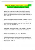 Math Ga Milestones REVEIW Exam With Complete Solutions Latest Update