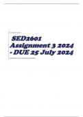 SED2601 Assignment 3 2024 - DUE 25 July 2024