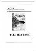 Test Bank - Educational Research Fundamental Principles and Methods 8th Edition by James H. Macmillan, All Chapters | Complete Guide A+