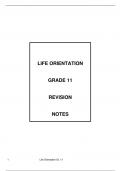 Grade 11 Life Orientation Summary and revision