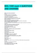 BIOL 5500 exam 1 QUESTIONS AND ANSWERS