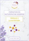 Naturpathie module nutrition chapitres sur les différentes cures