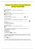 Chapter 45 Calcium Channel Blockers (Study Guide) Q&A