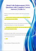 Metal Coils Endorsement (NYS) Questions with Complete Correct  Answers | Grade A+