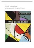 Complete Solutions Manual for Macroeconomics (10th Edition) by Mankiw|| Latest Update 2024