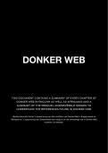 Donker Web Summary in English and Afrikaans and Onderwêreld Summary