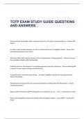 TCFP EXAM STUDY GUIDE QUESTIONS AND ANSWERS