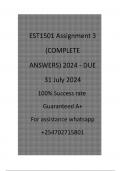 EST1501 Assignment 3 (COMPLETE ANSWERS) 2024 - DUE 31 July 2024