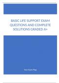 Basic Life Support Exam Questions and Complete Solutions Graded A+