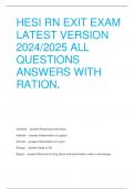 HESI RN EXIT EXAM  LATEST VERSION  2024/2025 ALL  QUESTIONS  ANSWERS WITH  RATION.