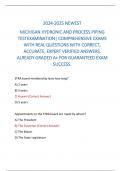 2024-2025 NEWEST   MICHIGAN HYDRONIC AND PROCESS PIPING TESTEXAMINATION| COMPREHENSIVE EXAMS WITH REAL QUESTIONS WITH CORRECT, ACCURATE, EXPERT VERIFIED ANSWERS. ALREADY GRADED A+ FOR GUARANTEED EXAM SUCCESS. 