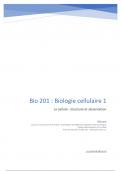 Notes de cours Biologie Cellulaire (BIO201) : La cellule : structure et observation 