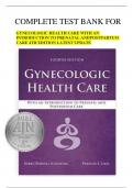 COMPLETE TEST BANK FOR   GYNECOLOGIC HEALTH CARE WITH AN INTRODUCTION TO PRENATAL AND POSTPARTUM CARE 4TH EDITION LATEST UPDATE 