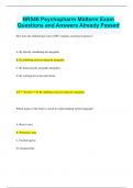 NR546 Psychopharm Midterm Exam Questions and Answers Already Passed