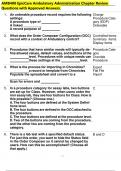 AMB400 EpicCare Ambulatory Administration Chapter Review Questions with Approved Answers |Latest 2024/2025