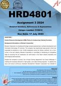 HRD4801 Assignment 3 (COMPLETE ANSWERS) 2024 (519610) - DUE 17 July 2024