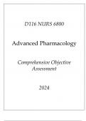 (WGU D116) NURS 6800 Advanced Pharmacology Comprehensive OA 2024