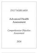 (WGU D117) NURS 6810 Advanced Health Assessment Comprehensive OA 2024