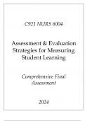 (WGU C921) NURS 6004 Assessment & Evaluation Strategies for Measuring Student Learning Exam