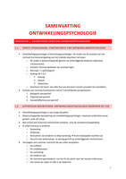 samenvatting ontwikkelingspsychologie - docent: Miriam Vancauwenbergh