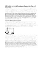 M3- Explain the principles and uses of proportional control