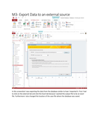 M3- Export data to an external source 