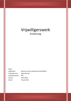 vrijwilligerswerk MDLI eindverslag