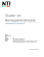 6764 Eindopdracht Studie Beroeporientatie (SBO)