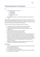 Transmembrane Transport