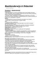 Beeldendonderwijs & Didactiek Hoofdstuk 1, 10, 11