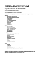 MSAe.IVT Blok 2A: Alle uitgewerkte pathologieën (Schouder, Elleboog, Hand/Pols, Vinger)