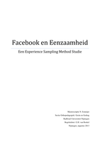 Masterscriptie Facebook en eenzaamheid