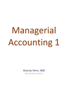 Finance and Managerial accounting