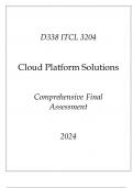 (WGU D338) ITCL 3204 Cloud Platform Solutions Comprehensive FA 2024.